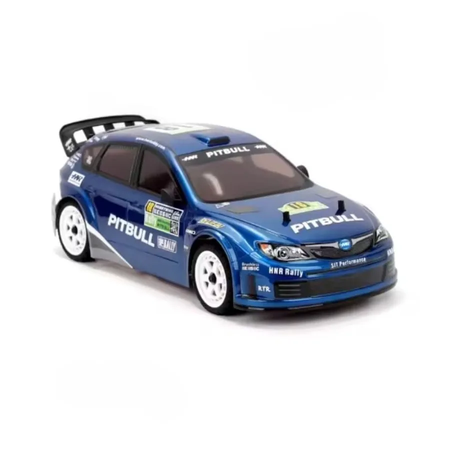 Pitbull Rally RC Car ARTR for off-road racing, carbon fiber body, black with red accents, high-speed 2S/3S brushless motor ESC