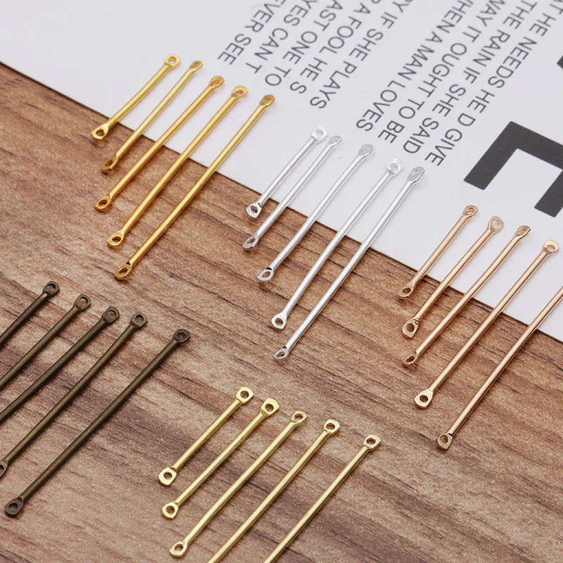 50pcs/lot 20 25 30 40mm Metal Bar Stick Link Connectors for DIY Dangle Earrings Jewelry Making Necklaces Components Accessories