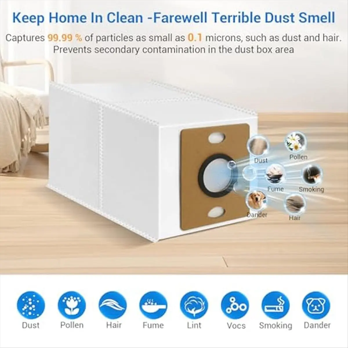 Paquete de 14 bolsas de polvo para A12 Pro/A30 Pro/V9/V9 Pro/bolsas de vacío Robot bolsas de gran capacidad para aspiradora doméstica