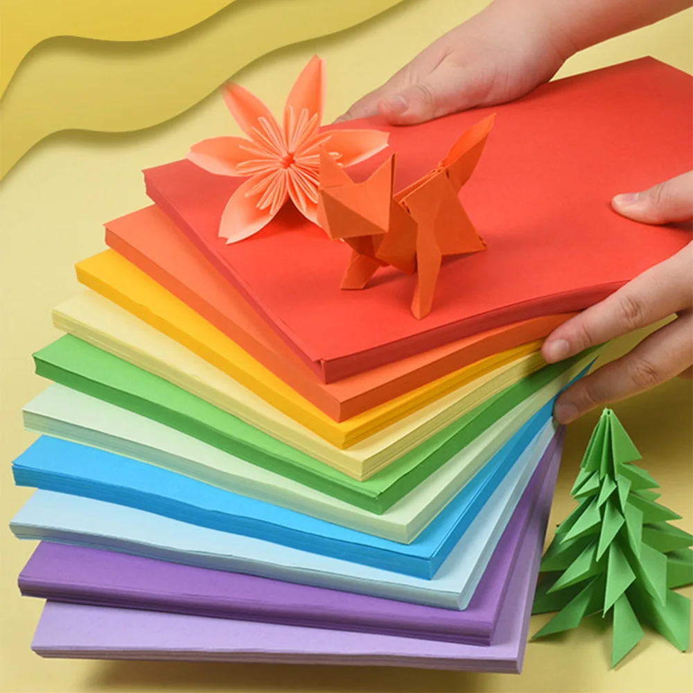 A4 80gsm Color Copy Paper 100 Sheets/Pack Multifunctional Origami Paper DIY Craft Scrapbooking Office Printing Color Paper