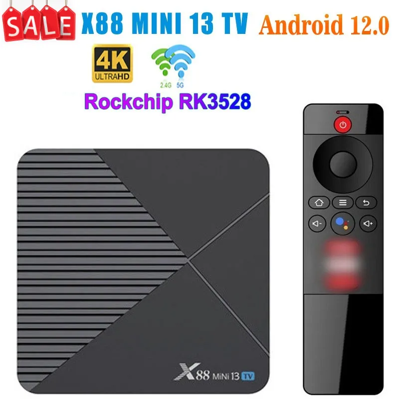 X88 Mini 13 TV Box Rockchip RK3528 4GB 64GB Support 8K Video 4K 60fps Wifi6 BT5.0 Android13 Set Top Box