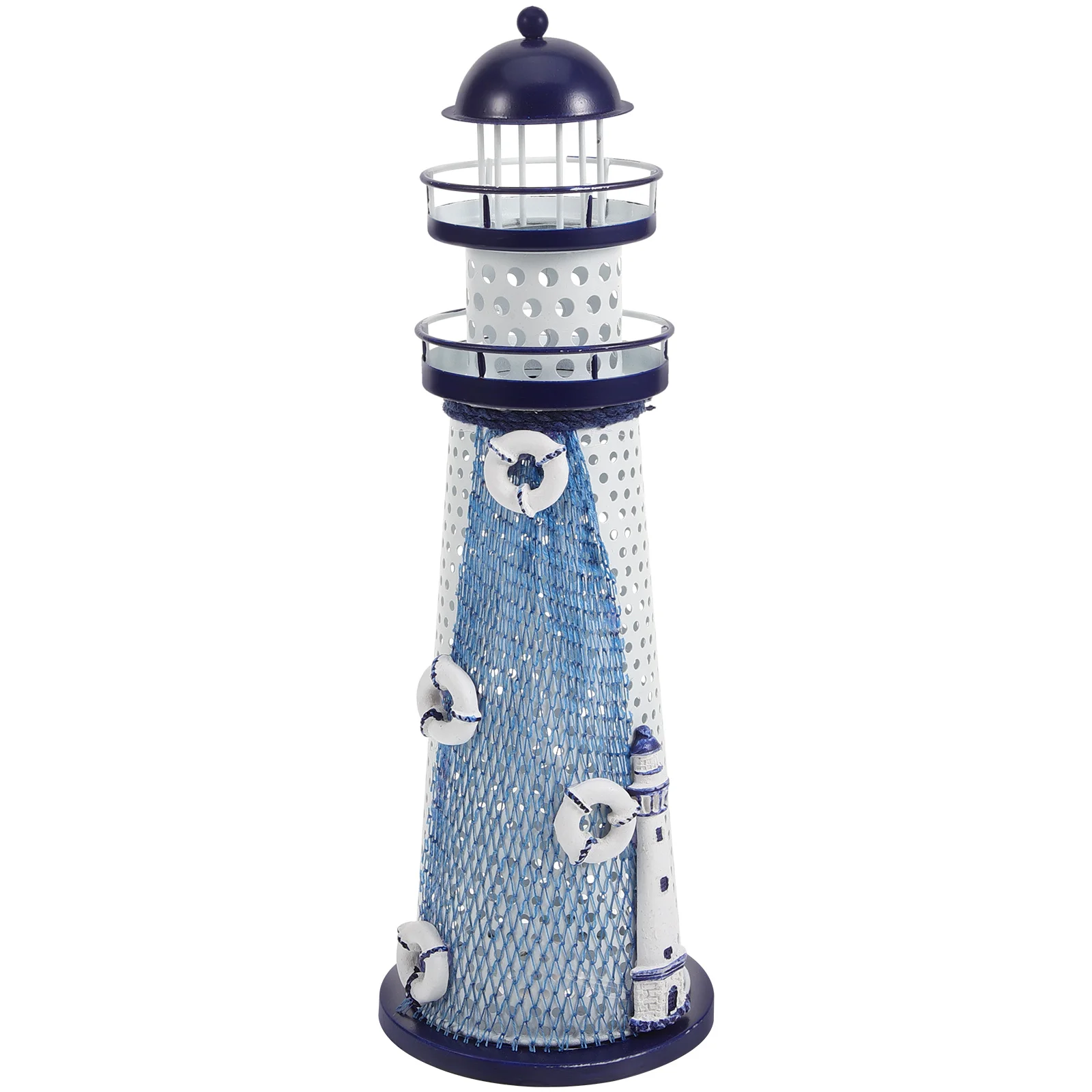 Candelabro de faro oceánico, decoración romántica, lámpara de regalo, luces nocturnas, estudio ornamental de hierro pequeño