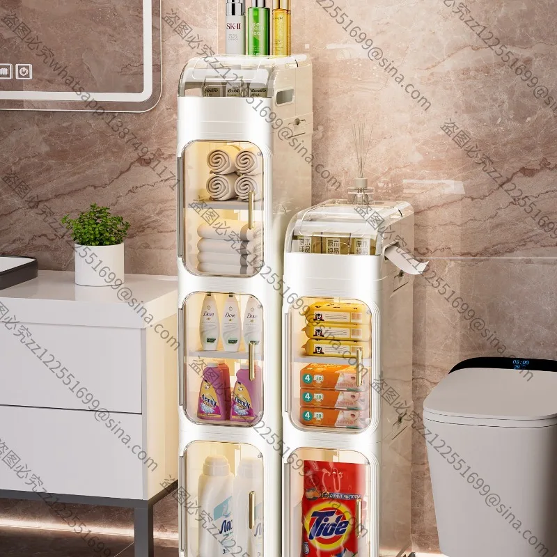 Suitable for Installation-free Crevice Storage Cabinet Accessories, Living Room Floor Locker,Bedroom Gap Plastic Side Locker
