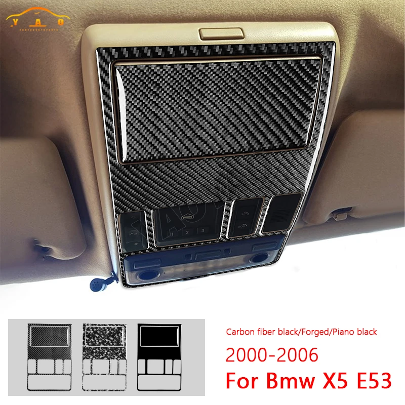 

Car Sticker For BMW X5 E53 2000 2001 2002 2003 2004 2005 2006 Car Roof Reading Light Controls Panel Trim Cover Accessories