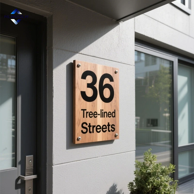 

Personalized Custom Vertical Retro 3D Wooden Door Street Number Sign – Laser Cut Address Plaque for Outdoor Wall Home Decor