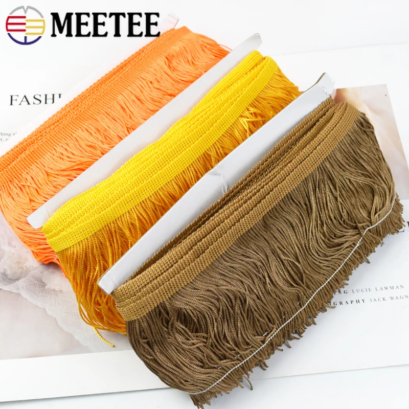5/10M Polyester Tassel Fringes for Latin Dress Trim Curtain Decor Lace Ribbon Clothes Stitching Fringe DIY Sewing Accessories