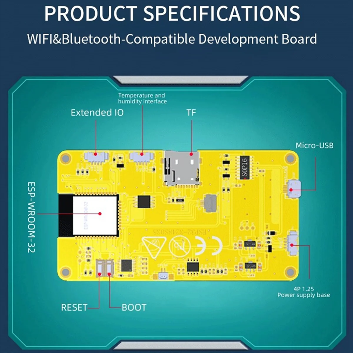 Tela inteligente de 3,5 polegadas para Arduino LVGL ESP32 Wifi e placa de desenvolvimento Bluetooth Módulo LCD TFT - B