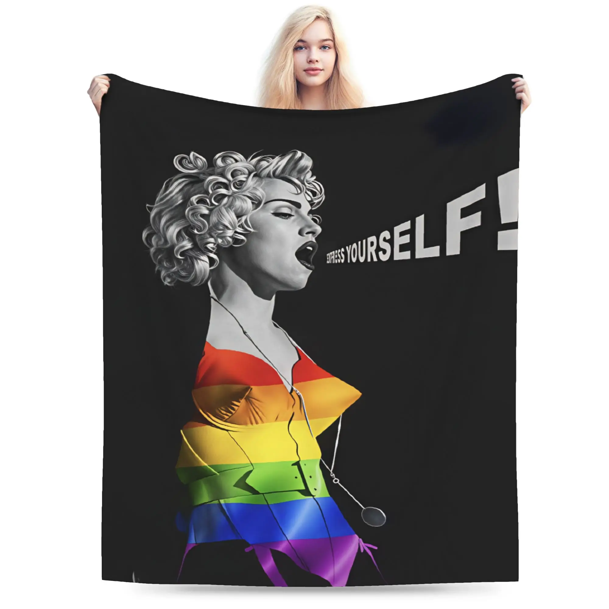 Madonnas Confessions II 2026 Warm Blankets  Trend Picnic Throw Blanket Outdoor Flannel Bedspread Sofa Bed Cover