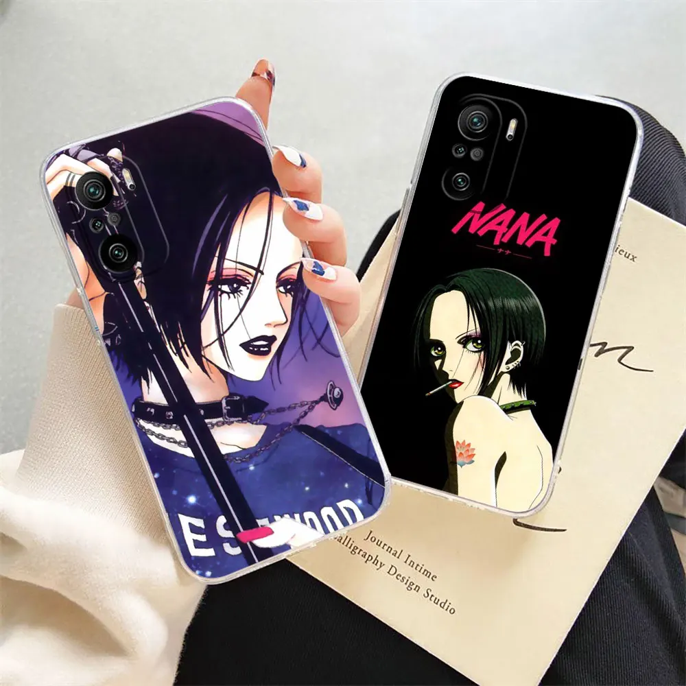 Clear Phone Case For Redmi K60 K50 K40 K40S K30 K20 12 12C 10C 10A 9T 9A 9 8 POCO M3 X3 X4 Pro Case Nana Osaki on Purple Tie Dye