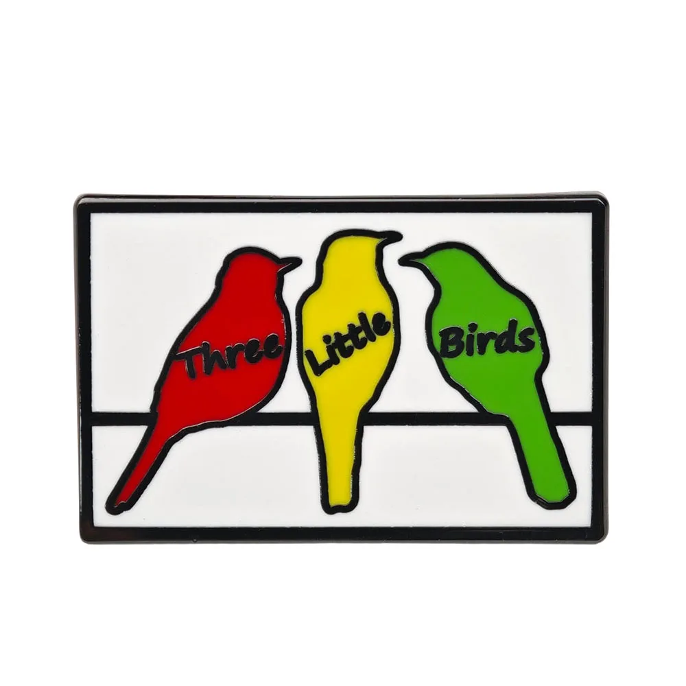 Bob Marley Three Little Birds Metall-Emaille-Anstecknadel, Reggae-Musik-Brosche, Rasta-Farben, Abzeichen, Reversnadeln, Geschenk für Fans, Rucksack-Schmuck – Detail 5