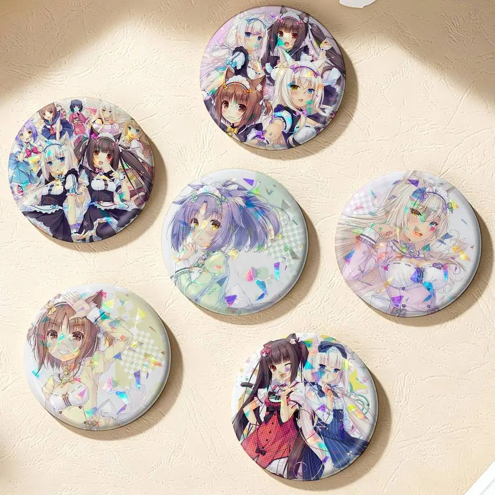 NEKOPARA Game Anime   75mm 44mm 25mm Brooch Backpack Hat Pins Accessories Toys Badge
