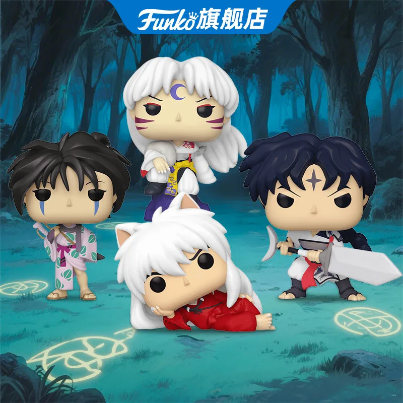 

Inuyasha Funko Pop Anime & Manga Inuyasha (Laying) Plus Sesshōmaru Bankotsu Figure Toy Collectible Model Ornaments Gift for Boys