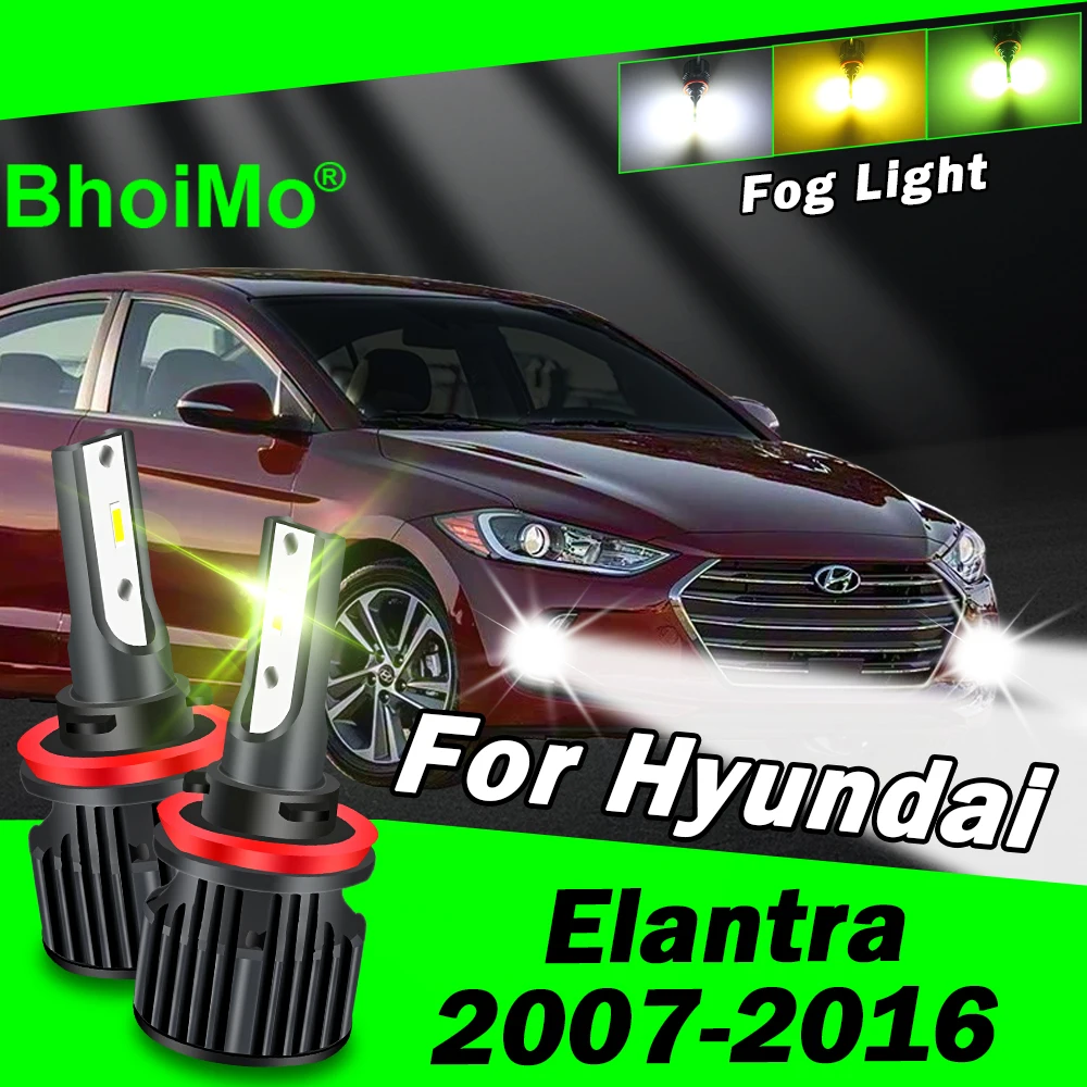 

BhoiMo Front Fog Light Lamp For Hyundai Elantra 2007 2016 Led Bulb 2008 2009 2010 2011 2012 2013 2014 2015
