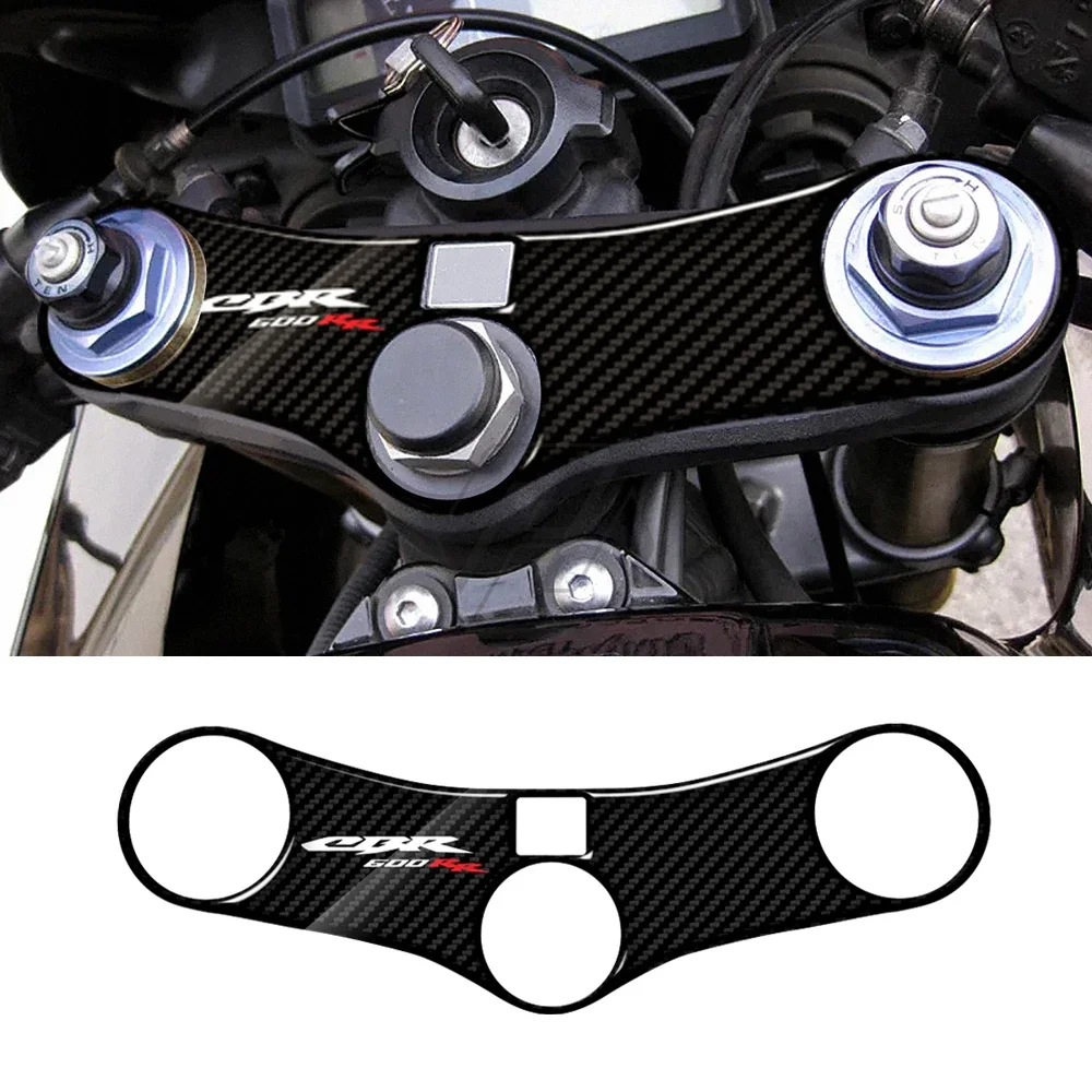 3D Carbon-look Upper Triple Yoke Defender voor Honda CBR600RR 2005-2006