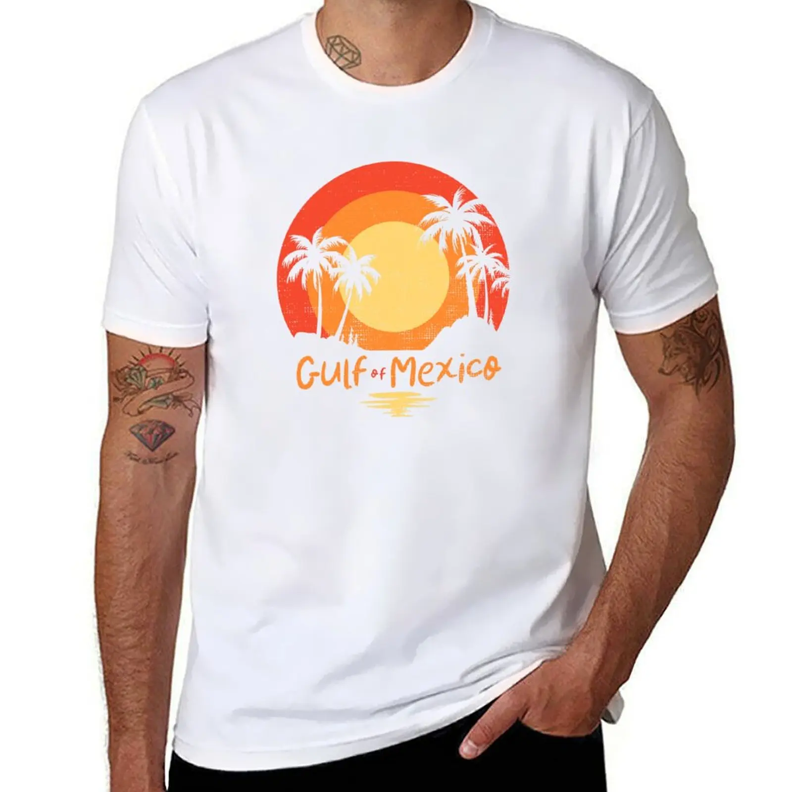 

Gulf of Mexico Forever Sunset T-Shirt man t shirt heavy cotton t shirt man casual T-Shirt