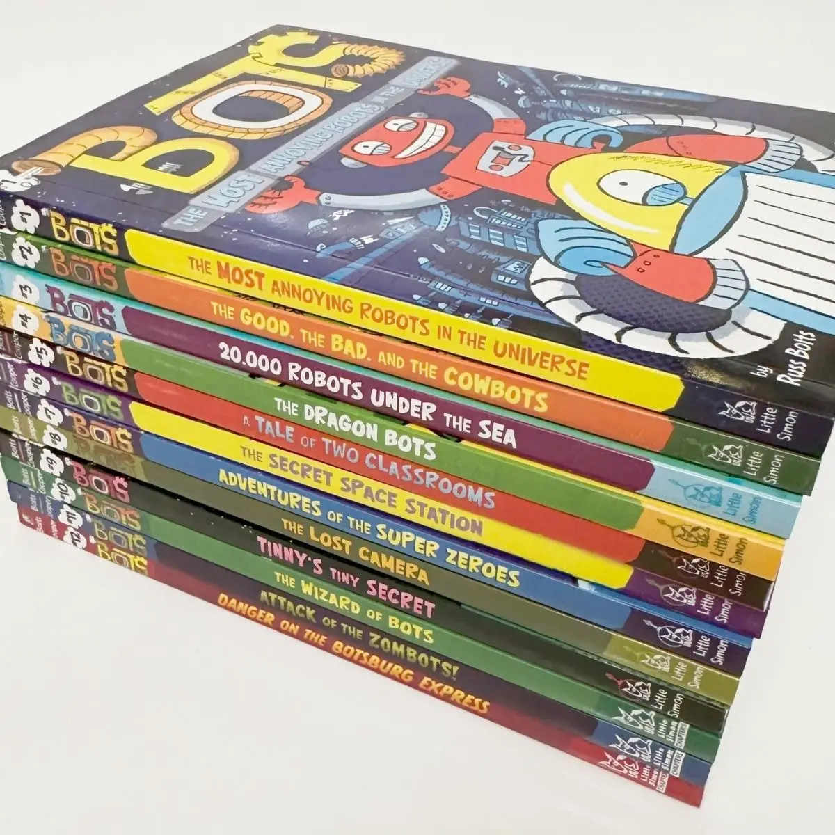 12 English comic books for children The Bots Collection Children's interesting story books about robots on the mecha planet