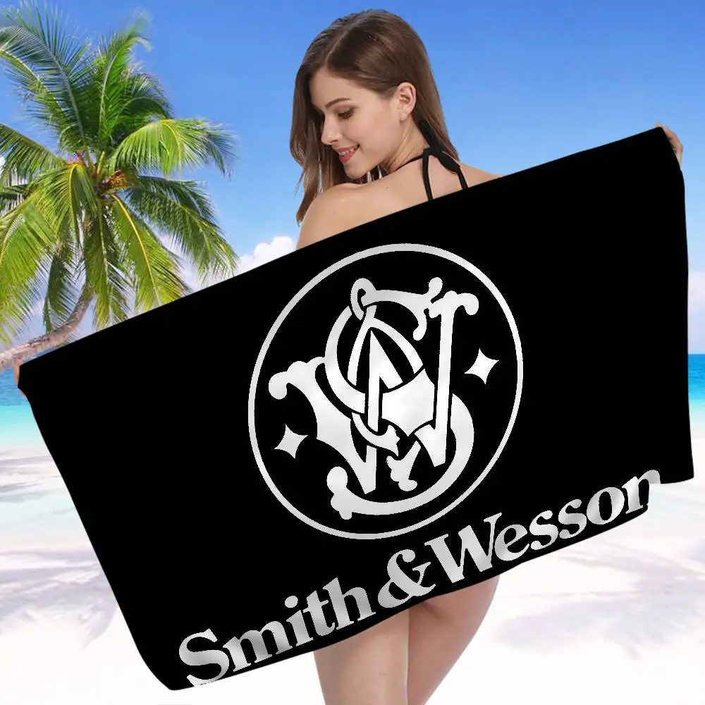 GUN Smith Wesson Big Microfiber Beach Towels Quick Dry Towel Sand Beach Towels Pool Towel for Travel Swim Pool Yoga