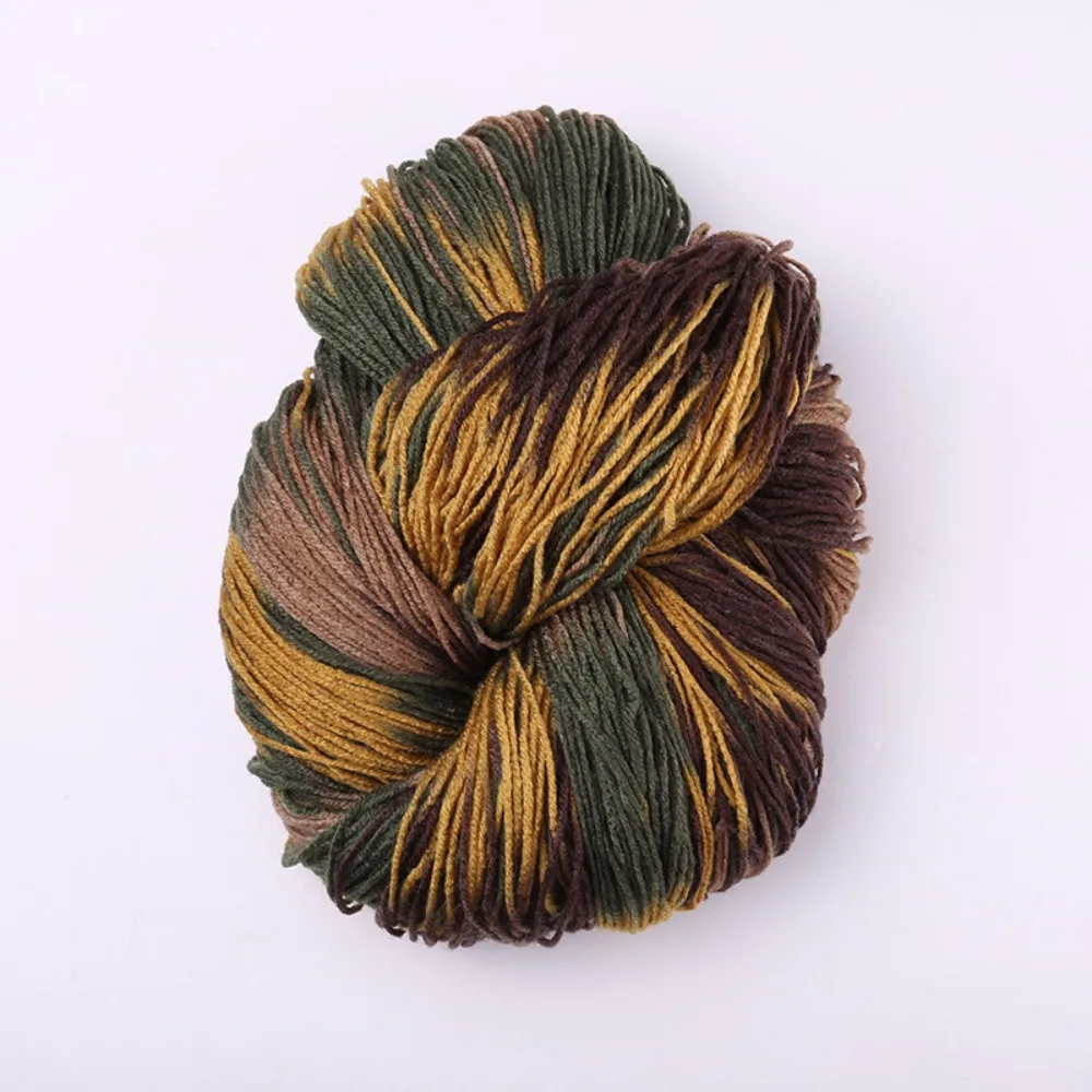 Soft Acrylic Wool Yarn Segment Dyed Mixed Color Knitting Crochet Thread Knitting Yarn Sofa Cushion Crochet Knitting