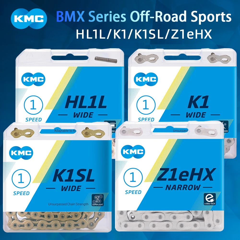 

KMC BMX Велосипедная цепь Односкоростная MTB Curren S1 S1SL HL1L Z1eHX 1S 112 звеньев 100L Парковочный велосипед BMX Freestyle Bike Whip