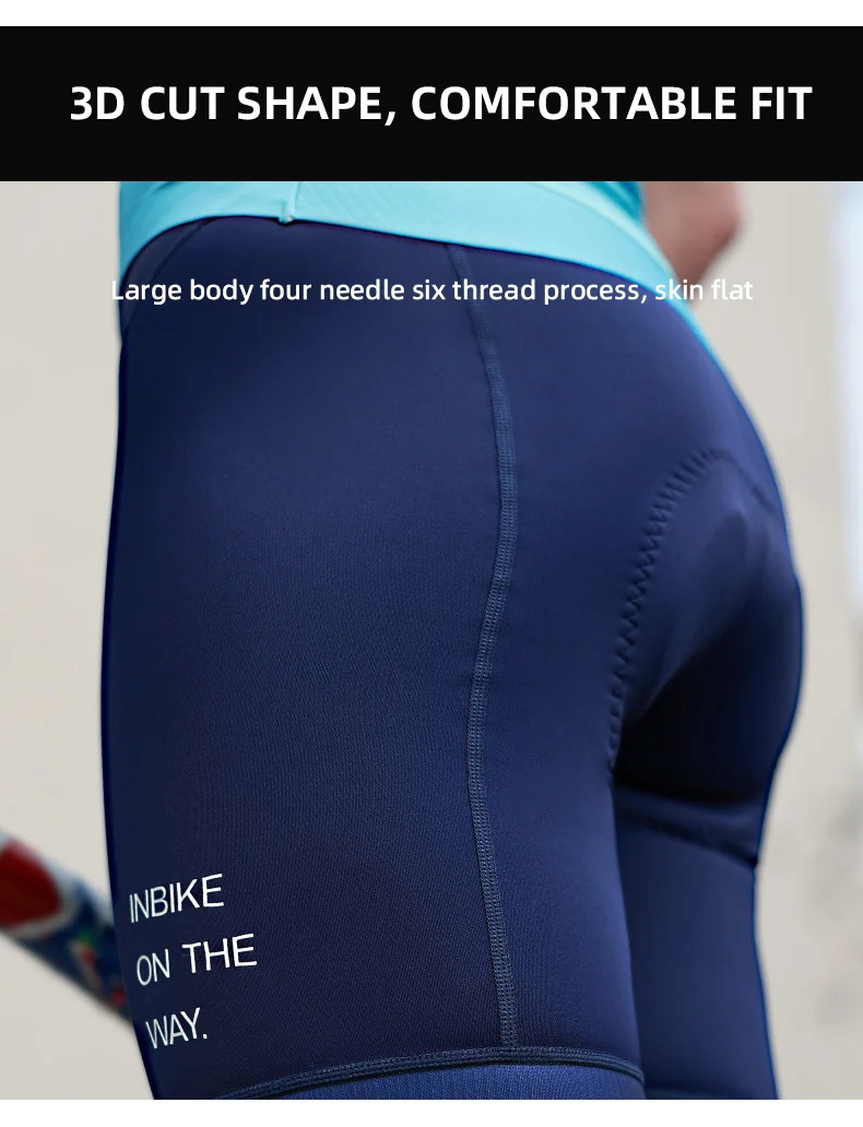INBIKE Sommer MTB Radfahren Shorts frauen Trägerhose mit Tasche Atmungsaktive Radfahren Hosen Straße Mountainbike Kleidung – Detail 7