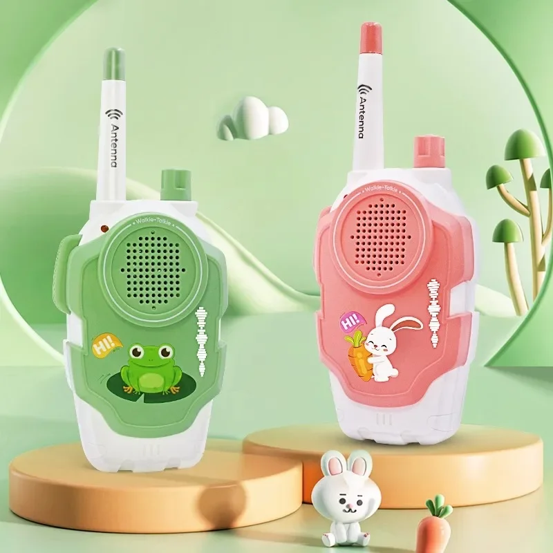 Kids Walkie Talkie Mini Phone Call Children Cartoon Talkie Walkie Long Range 2 Way Radio Interphone Boys Girls Birthday Gifts