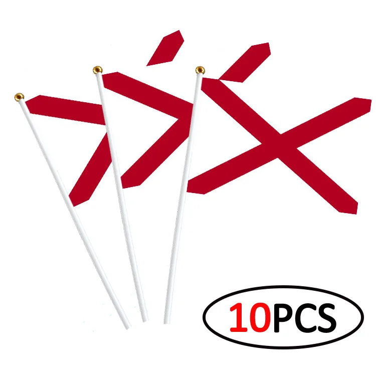 10/40 Pack Alabama Flag Handheld Stick Flags, Perfect for Opening Ceremony and US Conference Wholesale of American state flags