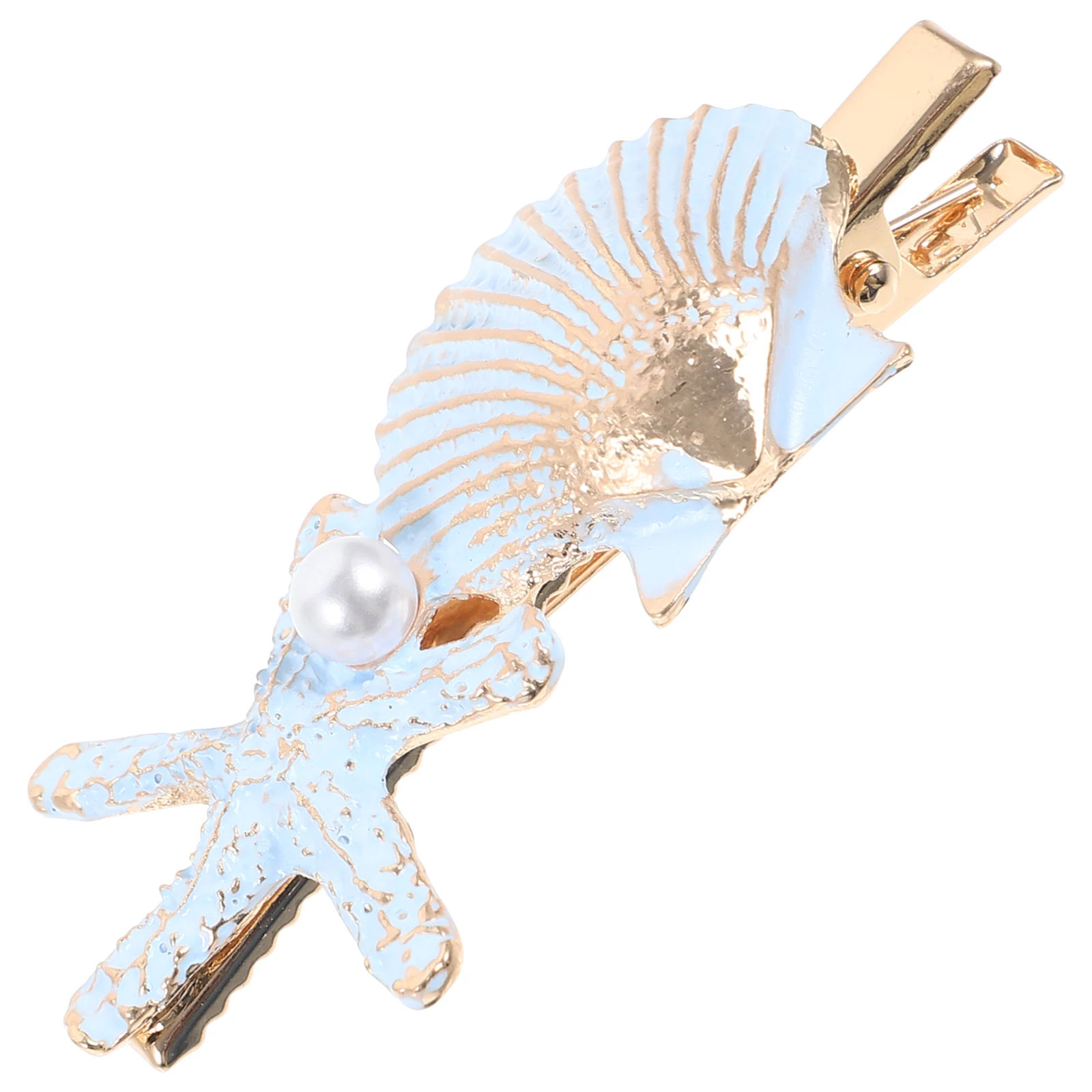 

Ocean Style Shell Hair Clips Blue Zinc Alloy Women Accessories Small Hairpins for Girls Thin Hair Decor
