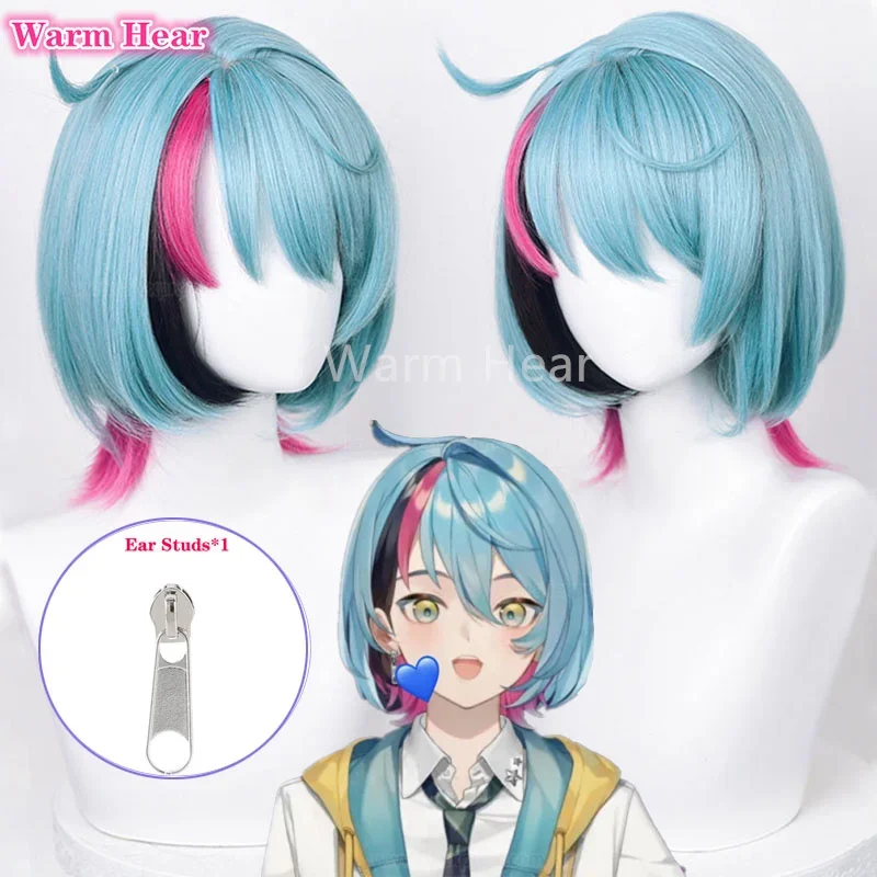 Vtuber Kyo Kaneko Cosplay Wig NIJISANJI MOST ILUNA Kyo Kaneko Woman 39cm Heat Resistance Synthetic Hair Halloween Costume Wigs