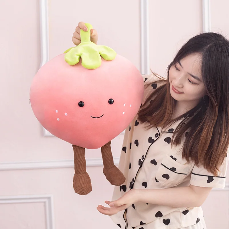 

Pink Red Strawberry Plush Cute Cartoon Fruit Stuffed Toy Fruits Sofa Cushion Pig Rabbit Animal Pillow Fun Sleeping Toy Girl Gift