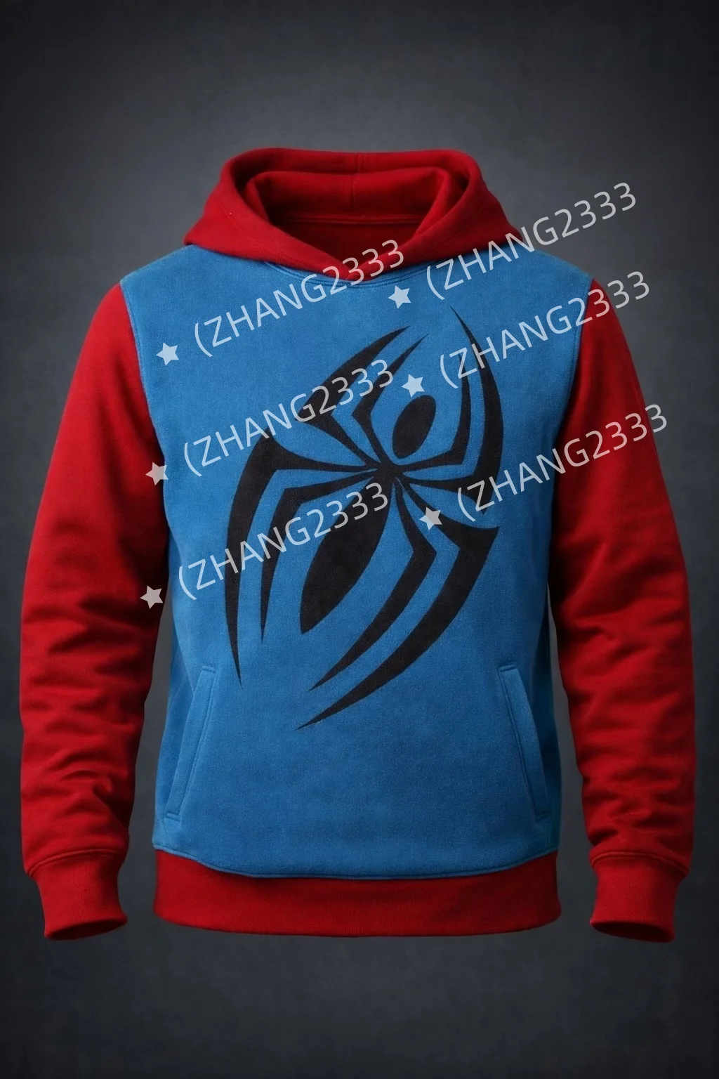 Trendiges neues Superhelden-Kostüm, Cosplay, Eltern-Kind-Freizeitinteraktion, Lauf-Sportbekleidung, leichter Herbst-Fleece-Hoodie mit Taschen – Detail 6
