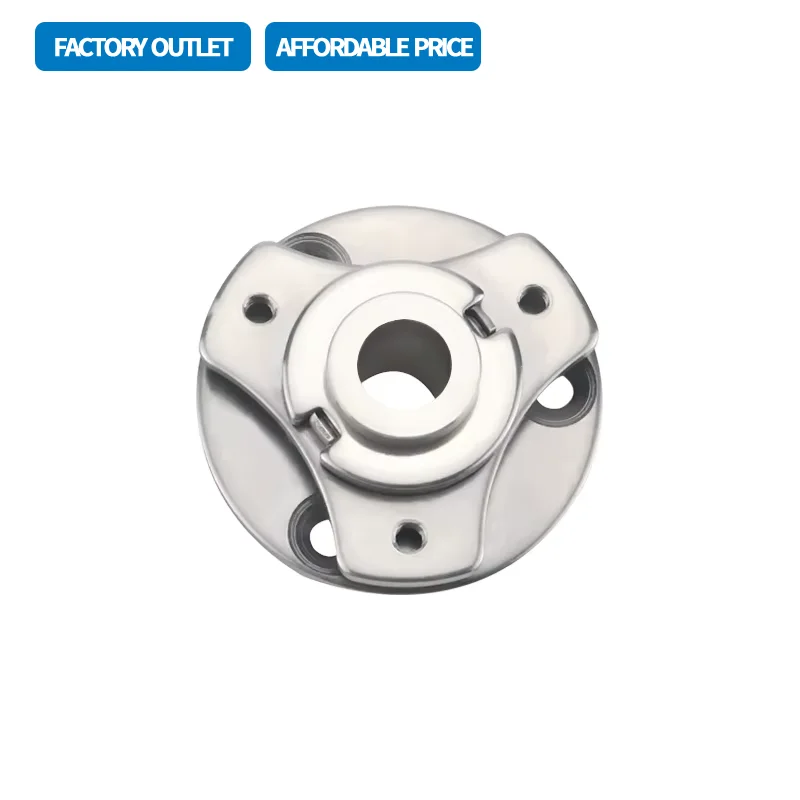 304 Stainless Steel Adjustable Damping Rotary Shaft Bearing Circular Flange 360 Degree Arbitrary Overlapping Hole Hinge