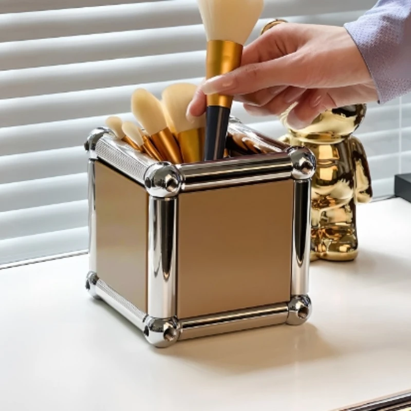 الإبداعية وحدات حامل قلم منظم فرشاة للمكياج صندوق مجوهرات عالي الجودة الحديثة سطح المكتب مكتب منظم سطح المكتب #6