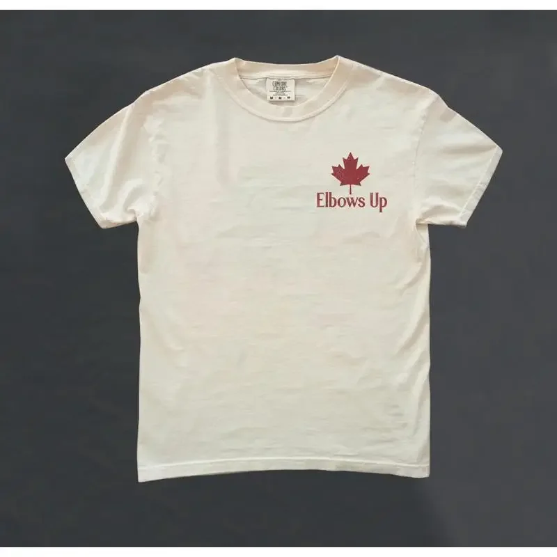Elbows Up Canada T Shirt True North Strong and Free Proud Canadian Retro Vintage Never the 51st State
