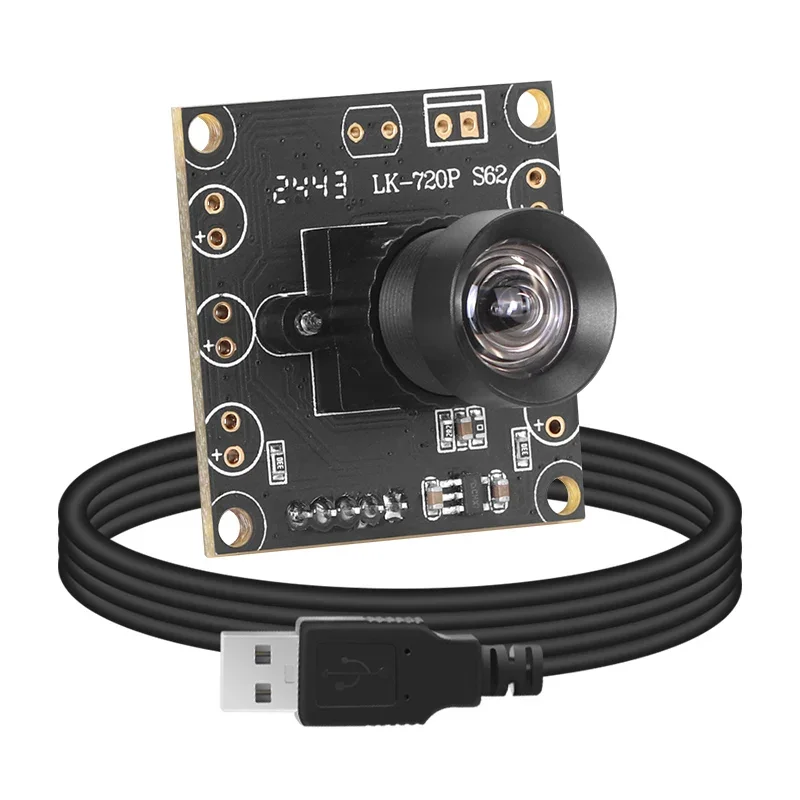 New 1MP H62 USB Camera Module 3.6mm 60Degree Distortionless Fixed Focus 32*32mm Industrial Control PCBA Image & Sensor Sensor