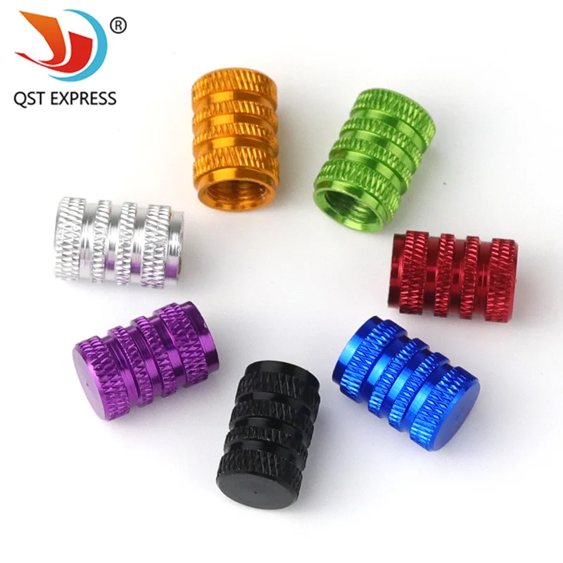 Threaded Aluminum Alloy Colored Valve Cap Automotive Motorcycle Tire Valve Cover Dust-proof and Leak Proof Valve Protection