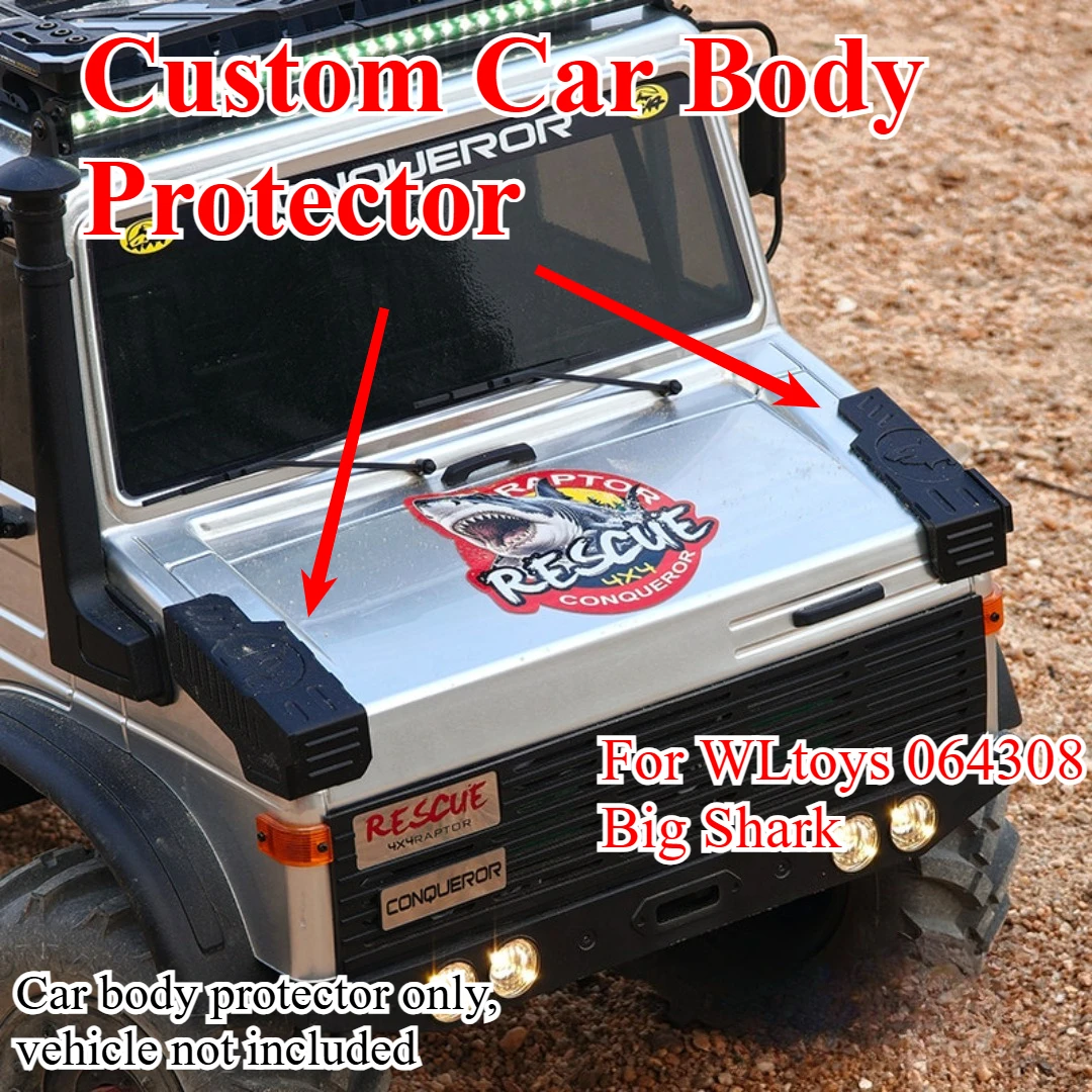 1/6 RC Crawler Custom Body Armor Shell Guard For WLtoys 064308 Big Shark Off‑Road Appearance Upgrade Hobby Accessories