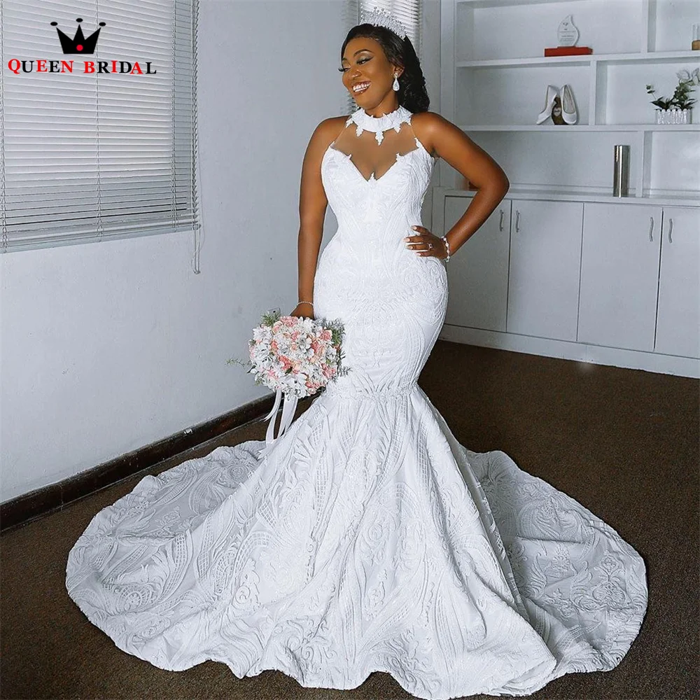 Elegant Mermaid Wedding Dresses Tulle Lace Appliques 2023 New Design Formal Bridal Gown Custom Size DX07