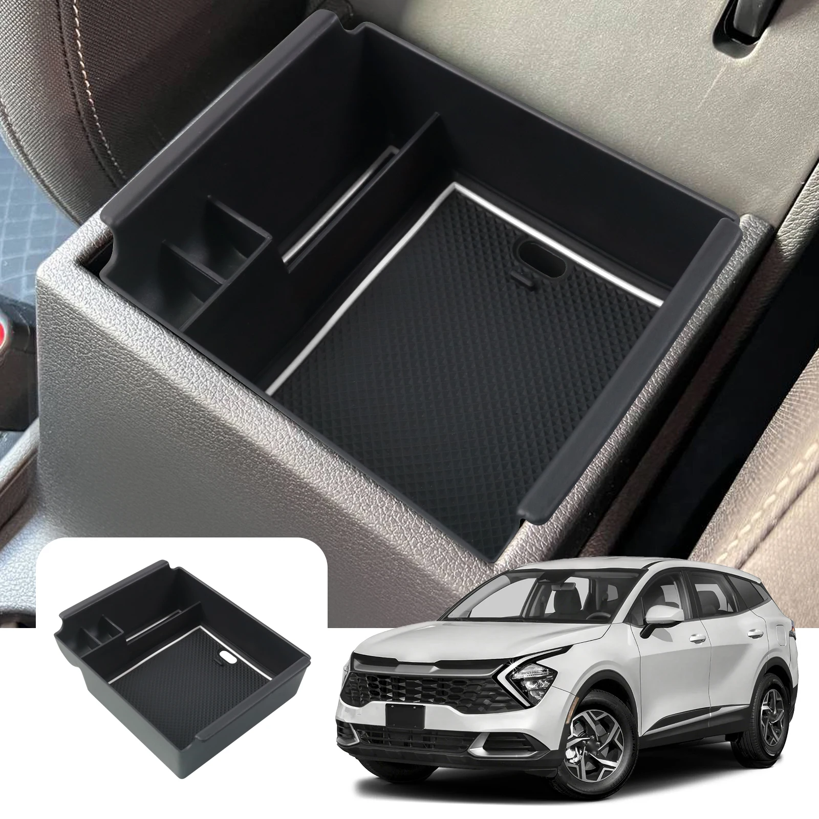 LFOTPP Car Armrest Storage Box for Sportage NQ5 2022 2023 Central Control Container Auto Interior Sportage NQ5 Accessories 2024