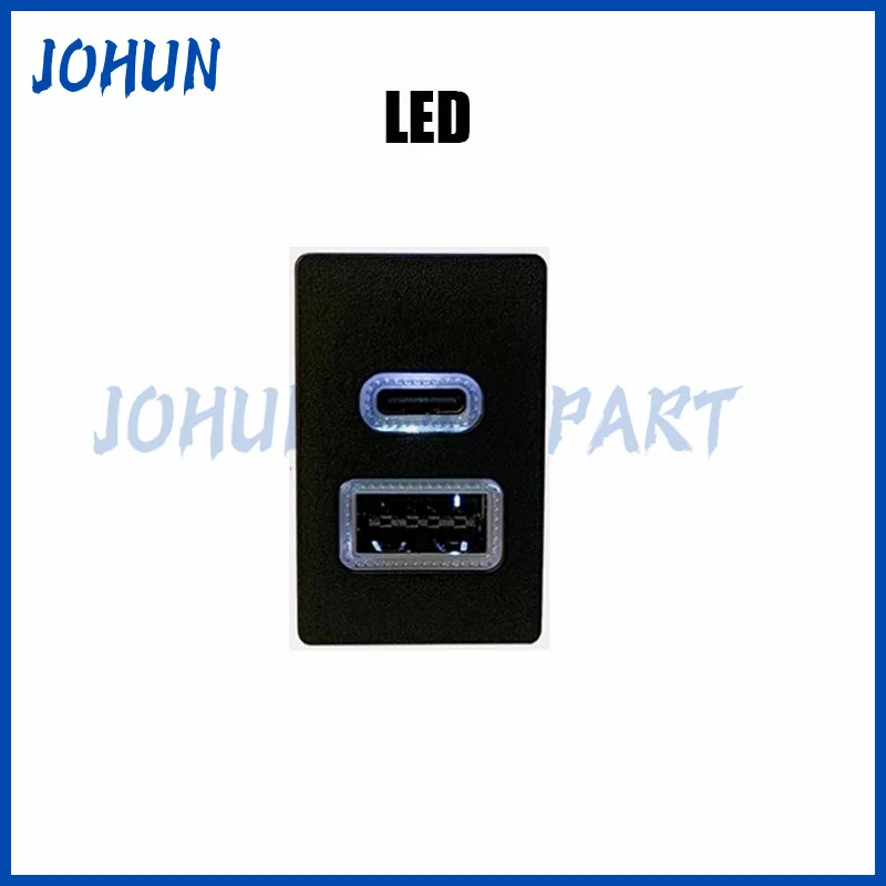 Picture 7: Quick Car Charger Dual USB QC3.0 Type C PD Interface Socket Auto Phone Fast Charging Adapter Button For Honda CRV BREEZE Civic