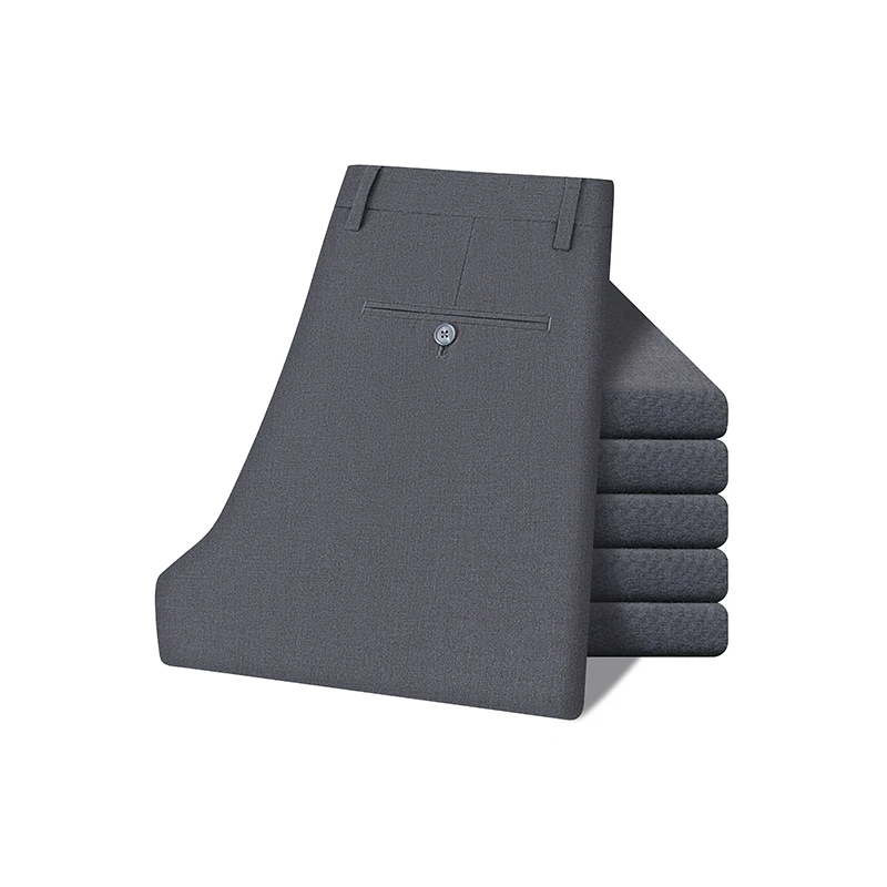 

New Winter Warm Wool Trousers Men Business Casual Fashion Slim Fit Pants Male Office Dress Pants Comfortable JJ537