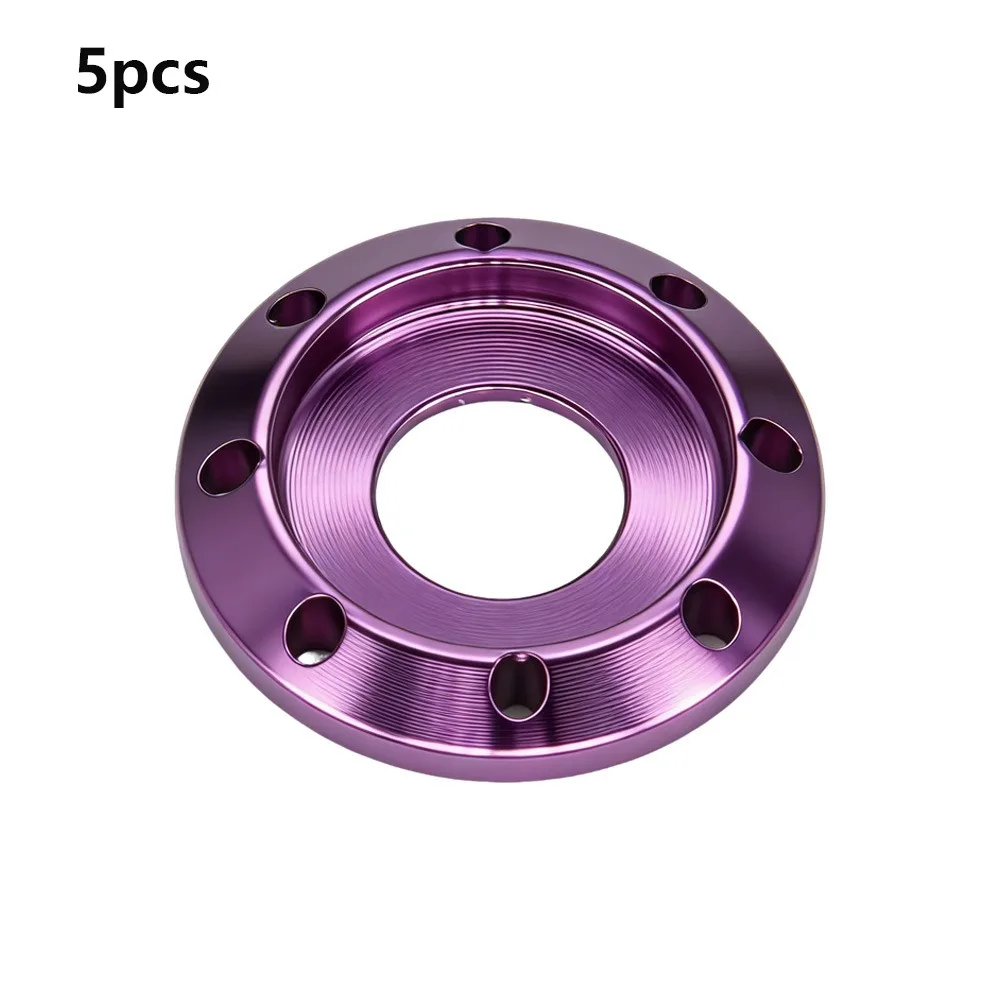 5pcs New M8 Motorcycle Screw Washer Nut Aluminum Alloy 9 Colors Flange Pad Number Plate Screw Washer Raised Gasket Decoration