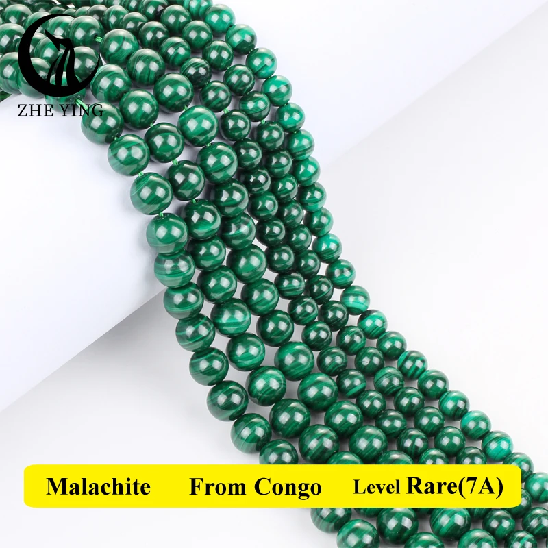 TOP Quality 100% 5A Natural Congo Malachite Stone Beads For Jewelry Making DIY Bracelet Necklace Accessories 15\'\'