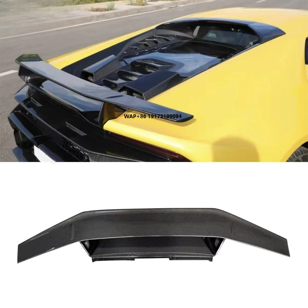 Carbon Fiber Rear Wing for Huracan LP580 LP610 T Style Bumper Upgrade Auto Parts