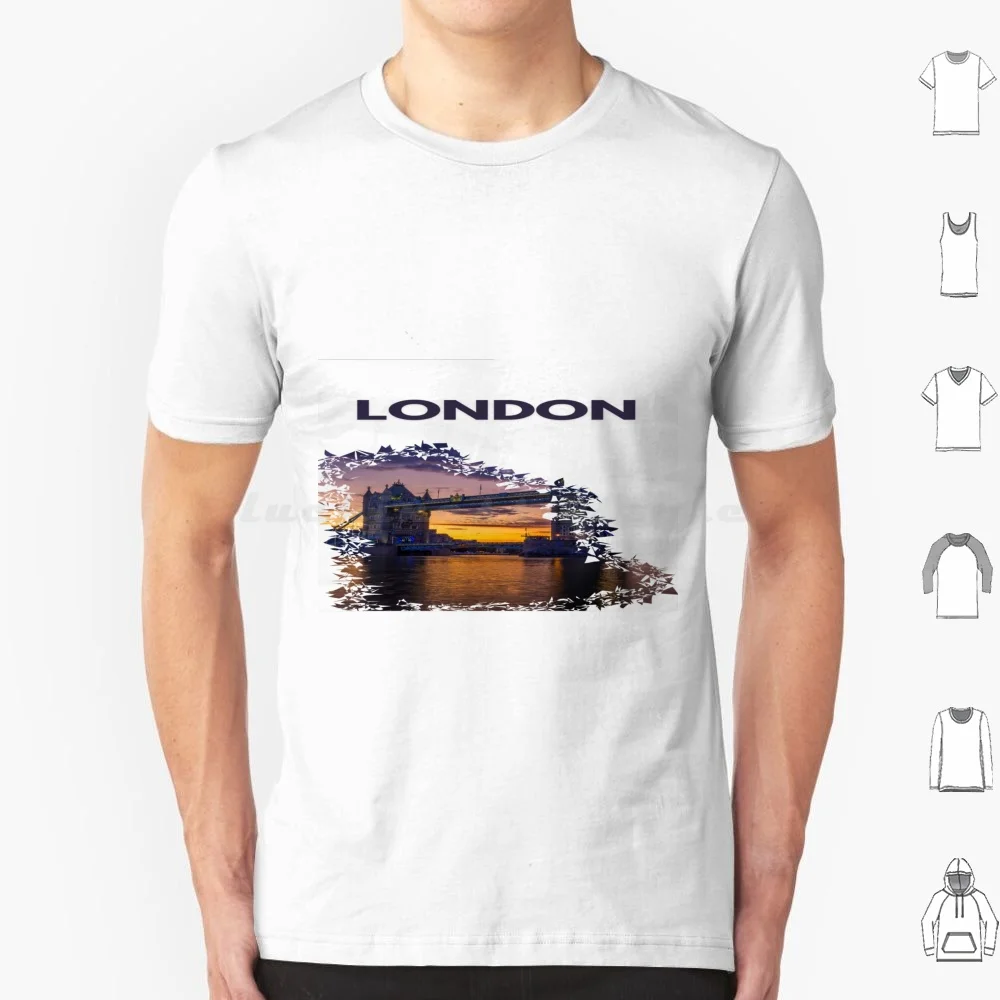T-shirt pont de londres emblématique, grande taille, 100% coton, Bridginghistory Southwark Bridge River Thames, photographies de vue fascinantes