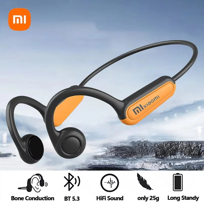 Xiaomi B8 Bone Conduction Earphones Neckband Wireless Bluetooth Earbuds IPX5 Waterproof Sport With Mic Headset for Android IOS