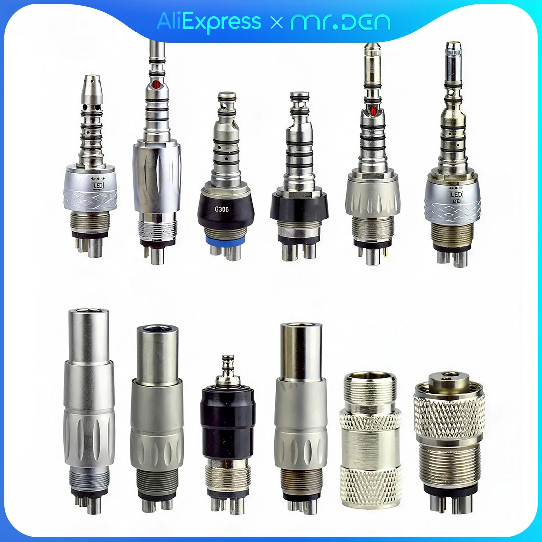 Dental High Speed Handpiece Quick Coupler 2/4/6 Hole Fiber Optic Connector Fit Kavo NSK COXO Sirona Handpiece Adapter