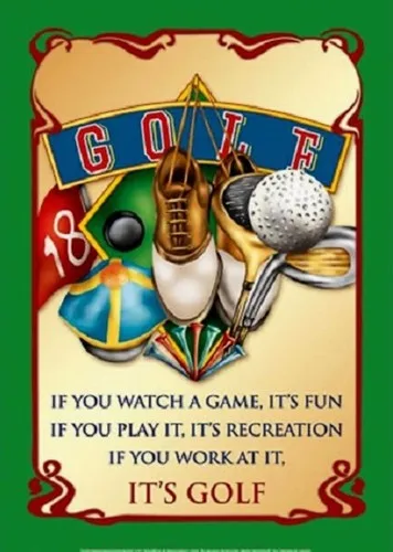 Golf Novelty Sign "…