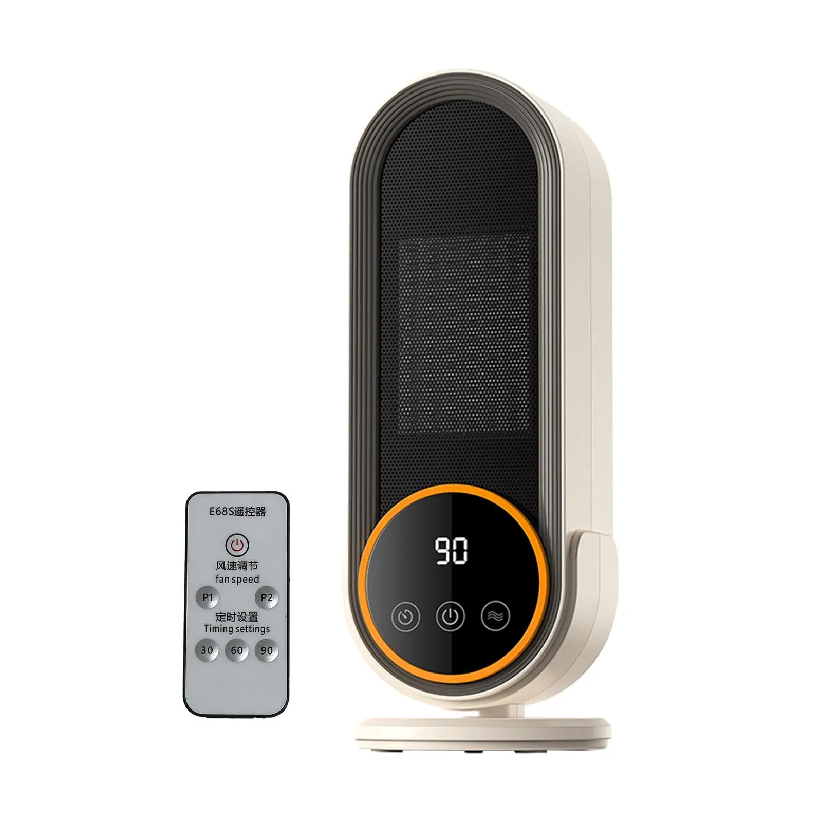 Calentador de espacio para habitación con Control remoto, calefacción rápida sin aspas, enchufe europeo de 220V, sin aspas, para escritorio de oficina, multiusos