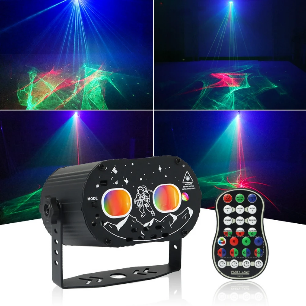 Portable Pattern Flash Laser Projector Lights USB Stage Disco Light RGB Club Party Wedding Decoration DJ Light