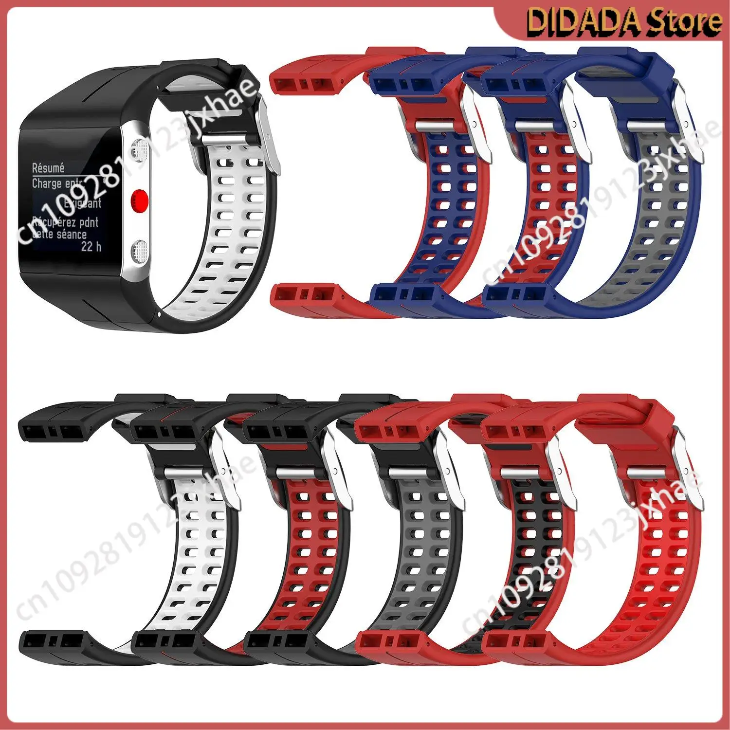 N82R Zachte siliconen horlogeband Vervanging horlogeband Polsband voor Polar V800 slimme armband met gereedschap